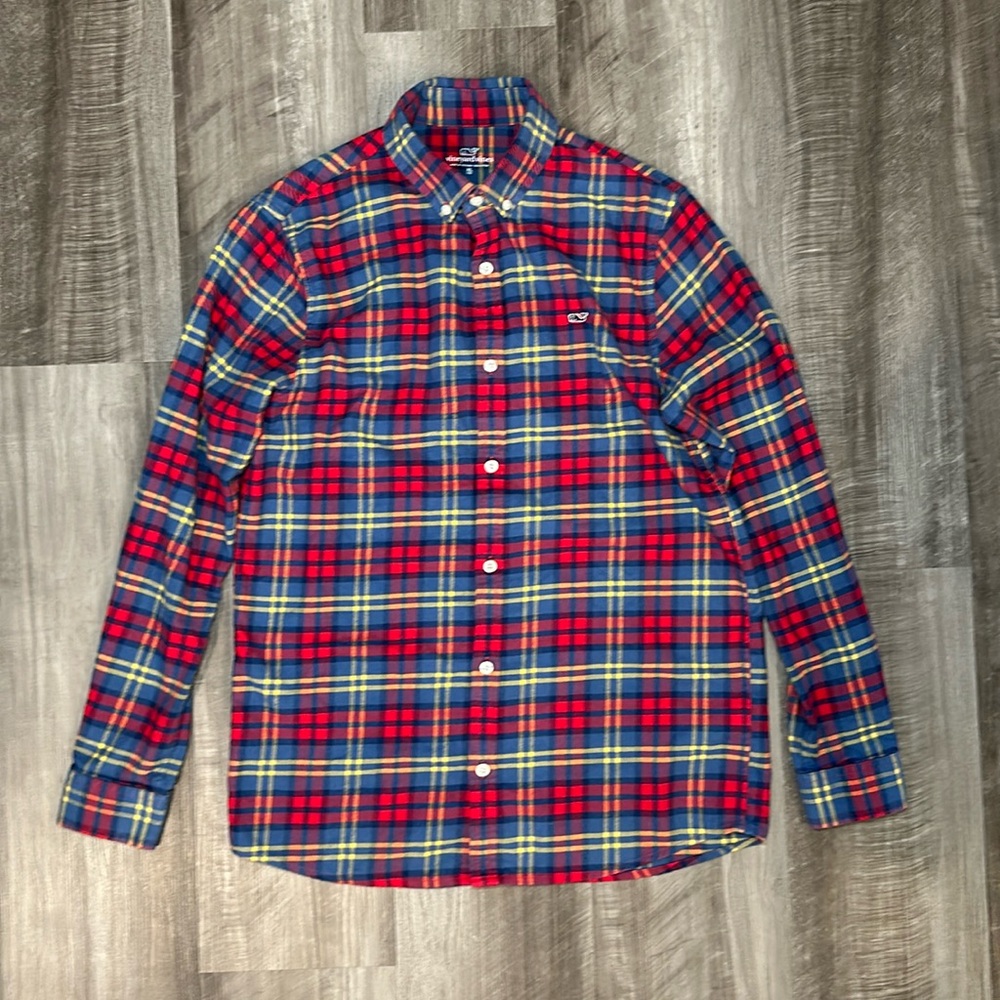 Vineyard Vines Flannel Long Sleeve Button Down - XL (18)